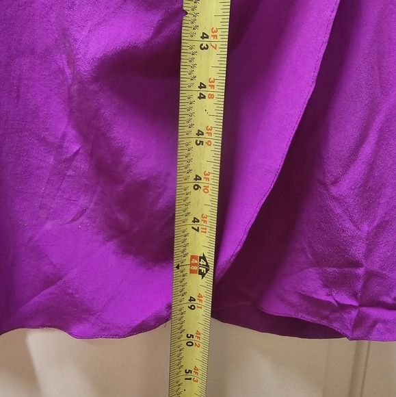 Spenser Jeremy Womens Purple Pure Silk Classic Sleeveless Faux Wrap Maxi Dress 4 - Picture 5 of 9